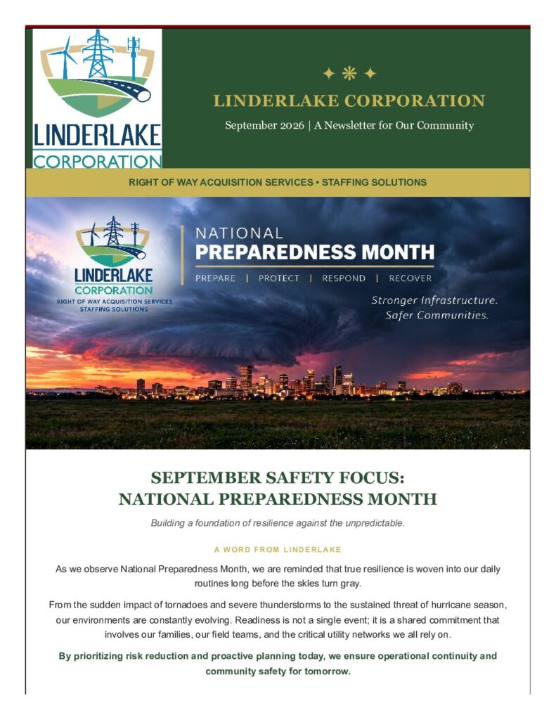 September 2026 Linderlake newsletter cover